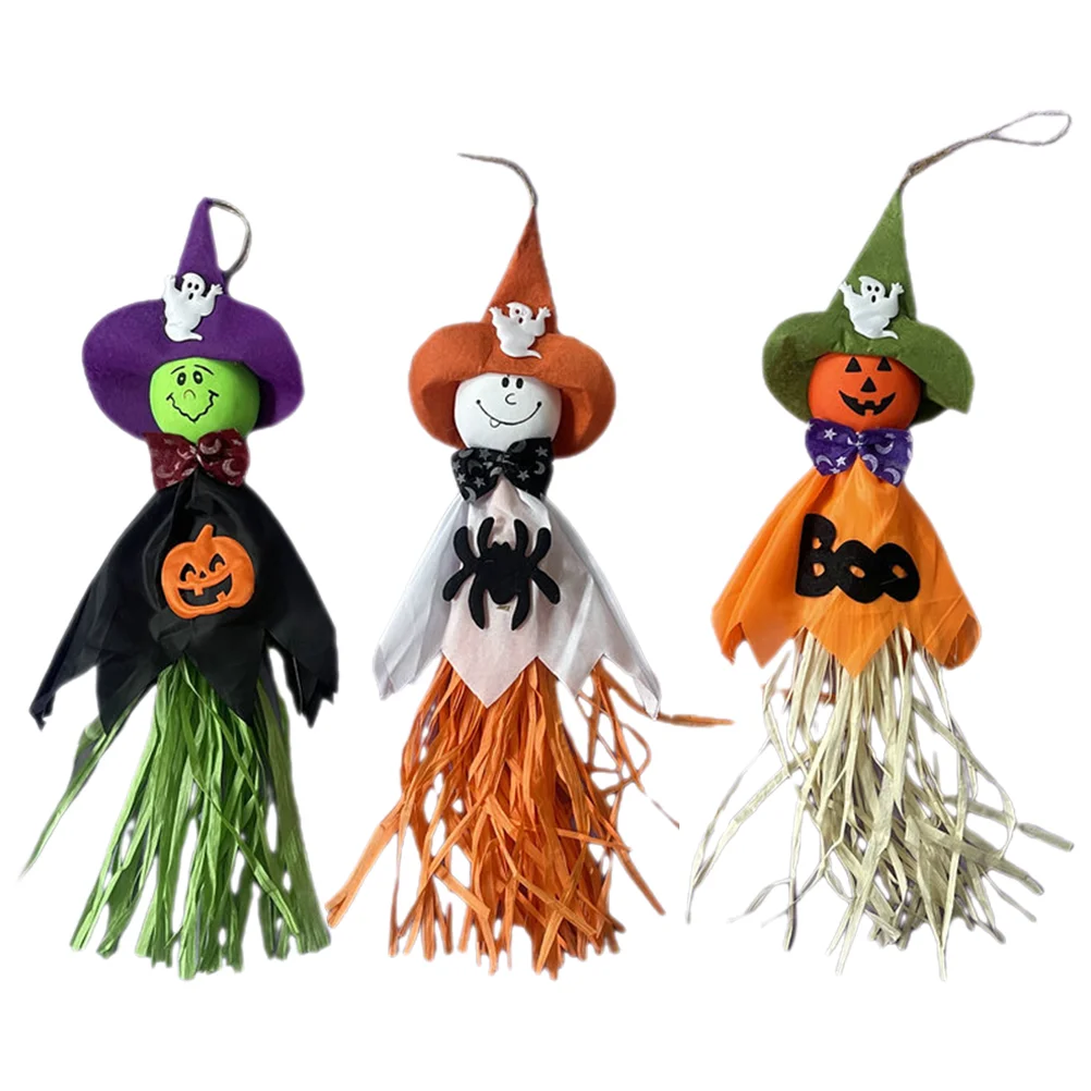 

3 Pcs Halloween Decoration Windsock Festival Ghost Delicate Wear Resistant Desktop Accessories Decorative Household