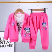 mickey mouse clothes for kids hooded sweatshirtshirtpants spring baby girls clothing set cute kids outfits autumn