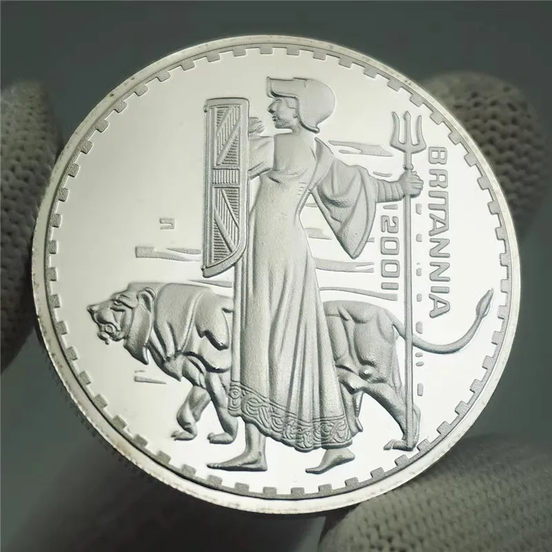 

Серебристая реплика монеты богини Бриттан 40 мм