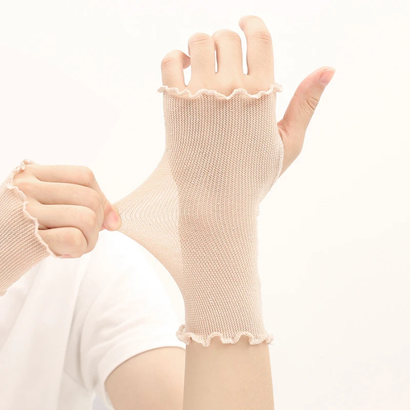 

Womens Sexy Mesh Fingerless Gloves Summer Driving Gloves Anti UV Sunscreen Elegant Ladies Half Finger Fishnet Gloves Mesh Mitten