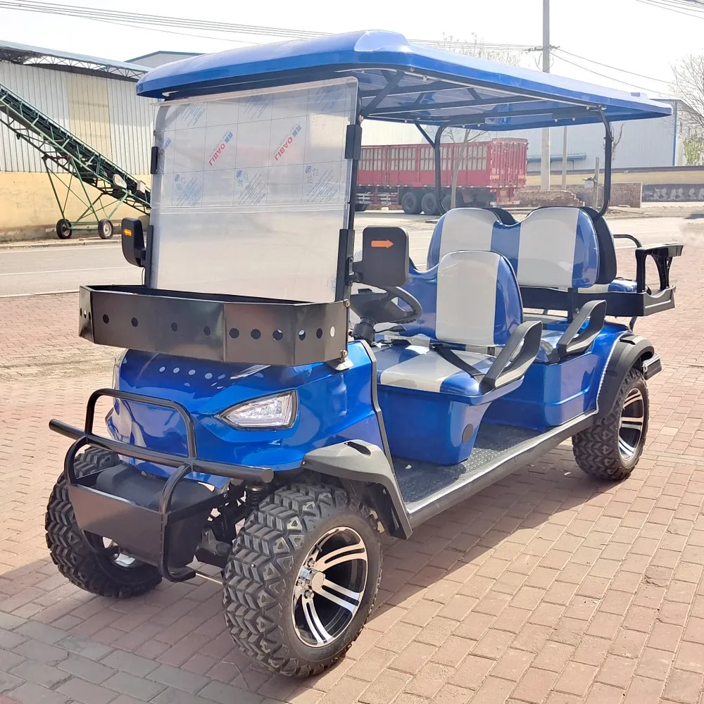 

Высокая производительность 2 + 2 сидения Внедорожник Багги 4 Пассажира Гольф Тележка электрическая поднята с литиевой батареей