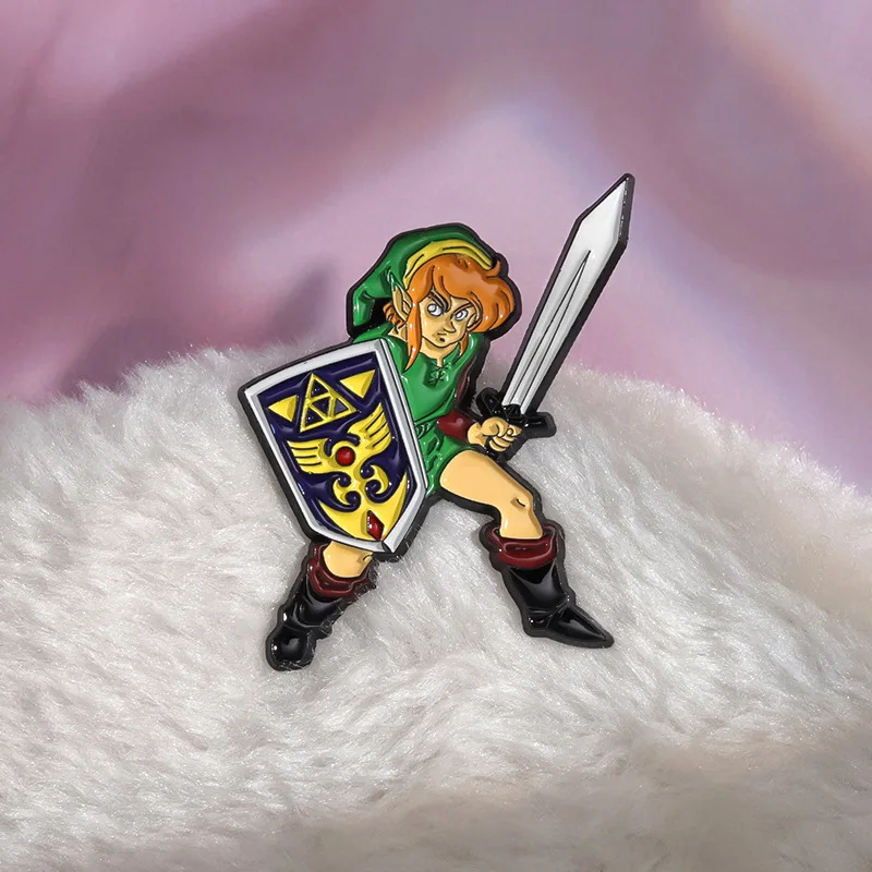 Металлическая брошь в форме мультяшного персонажа из мультфильма