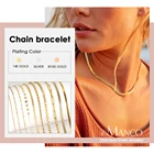 Ожерелье-чокер eManco женское из нержавеющей стали, чокер со змеиным плетением, колье золотого цвета, романтичное ювелирное изделие в подарок