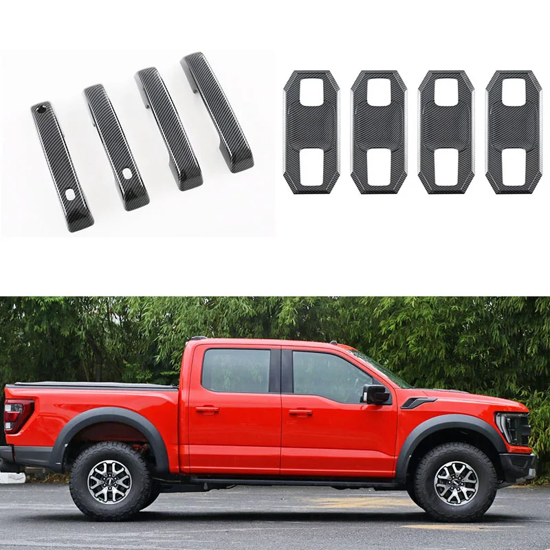 

Хромированное защитное покрытие для дверной ручки Ford Raptor F150 P702 2022 ABS, аксессуары для стайлинга автомобиля