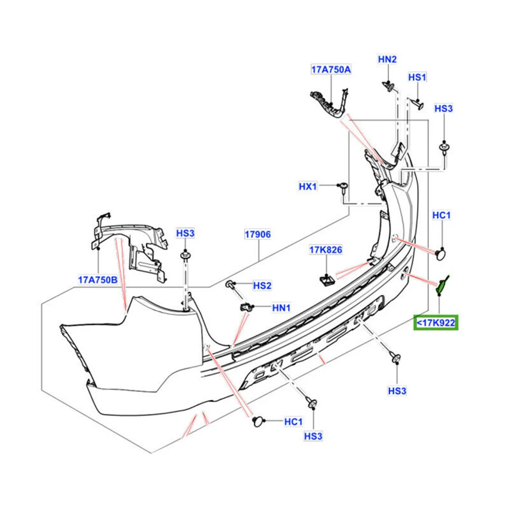 Задний бампер автомобиля крышка отверстия для прицепа Land Rover L550 Discovery Sport 2015 2016 2017