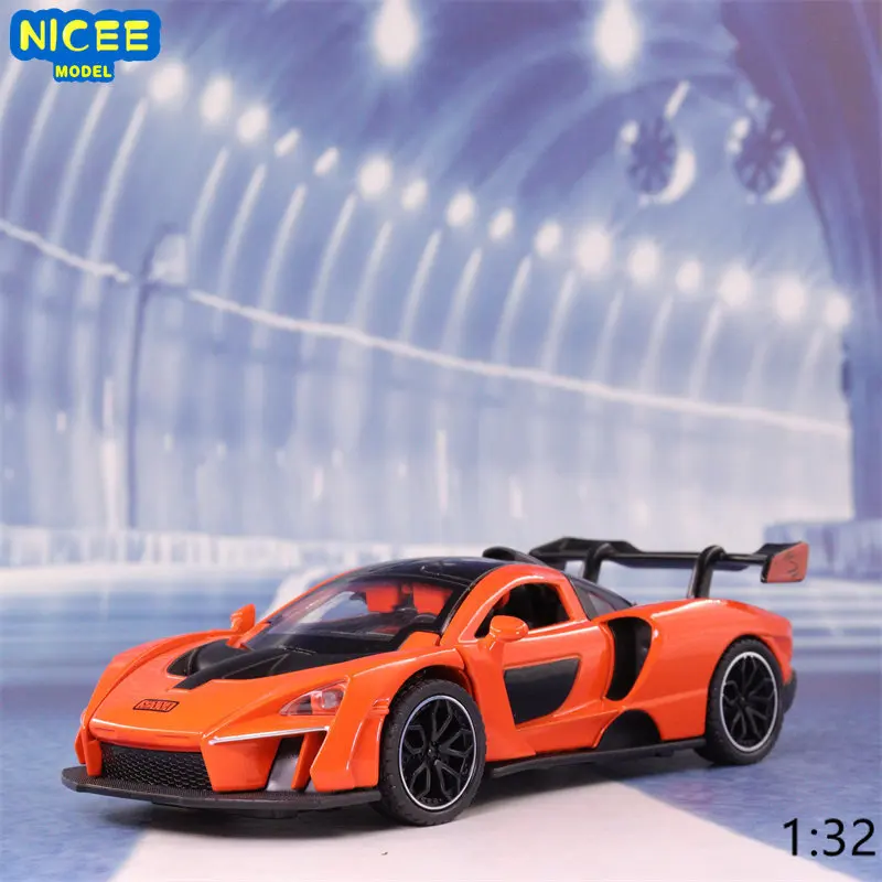 

1:32 McLaren Senna DieCast Sports Car Model Toy Alloy Simulation Sound Light Pull Back Supercar Toys Vehicle For Gift A288