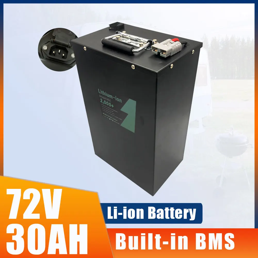 

SEENRUY 72V 30AH Li-ion With 30/50A 80A BMS 3000W 5000W E-bike Tricycle Electric Scooter Lithium Polymer Battery With 5A Charger