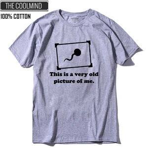 Забавная Мужская футболка COOLMIND QI0269A, из 100% хлопка, с коротким рукавом, с круглым вырезом, повседневная, свободная, с круглым вырезом, Мужская футболка, трикотажная футболка