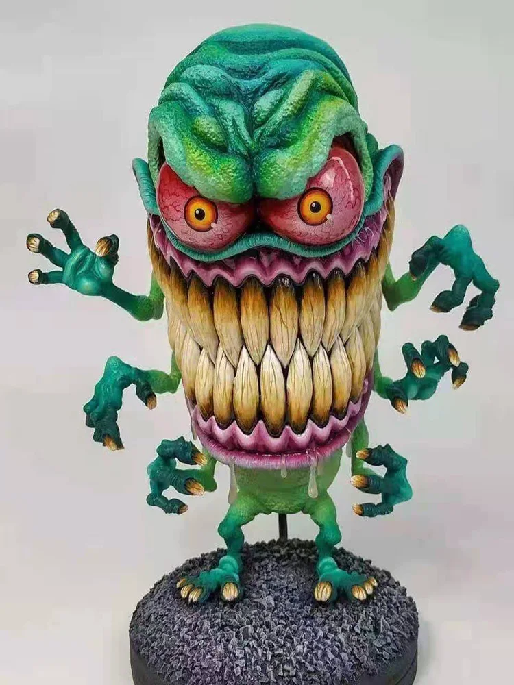 

Angry Big Mouth Statue Resin Model Figurine Home Decoration Crafts Halloween Horror Ornament Big Mouth Monster Driving Sculpture