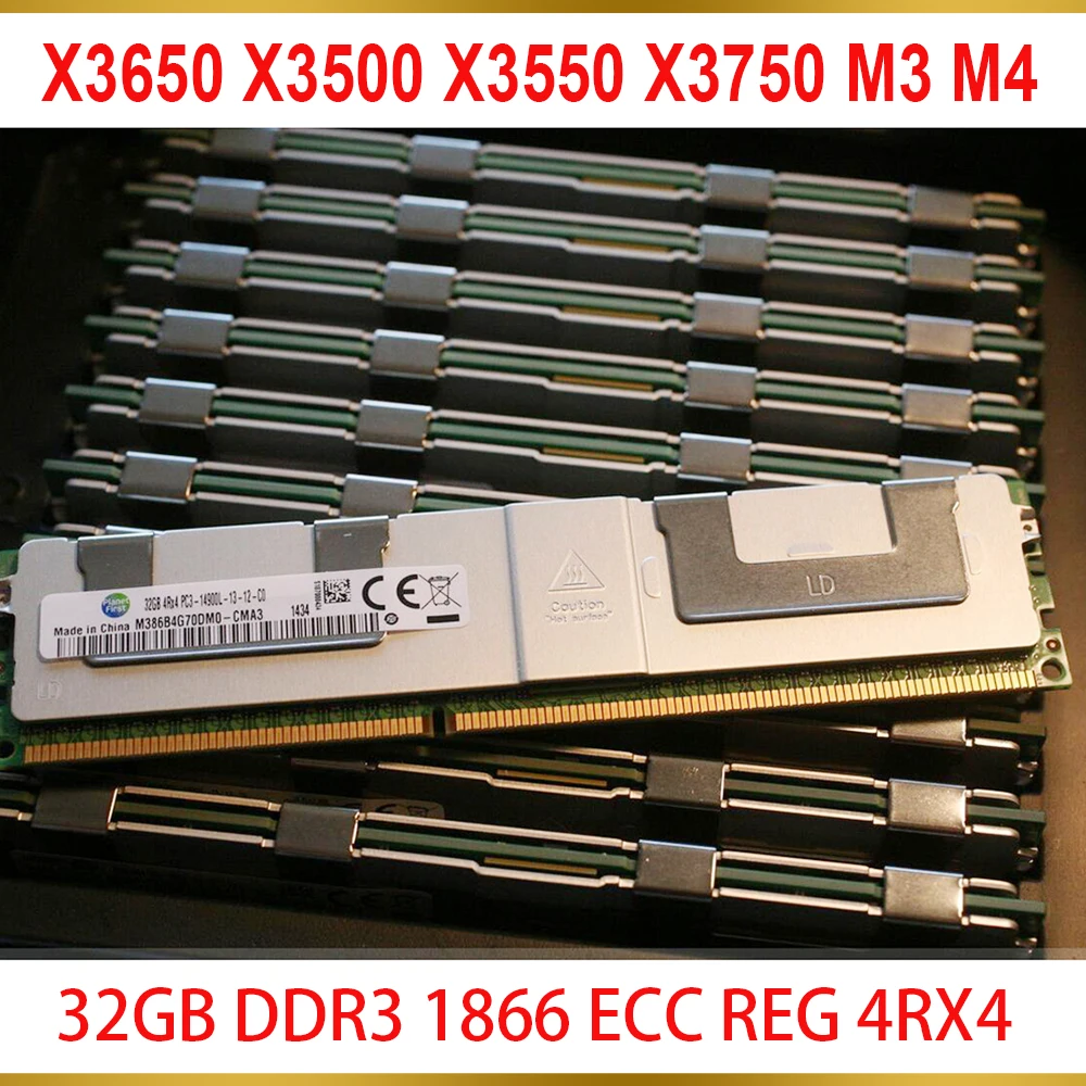 1 шт. для IBM X3650 X3500 X3550 X3750 M3 M4 RAM 32G 32 ГБ DDR3 1866 ECC REG 4RX4 Память
