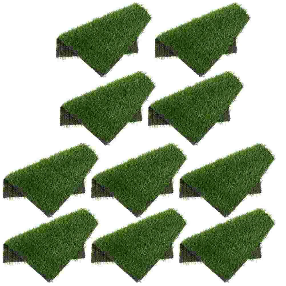 

10 Pcs Chicken Laying Mat Fish Tank Supplies Fake Grass Mats Artificial Cushions Washable Cage Nesting Box Rugs Plastic