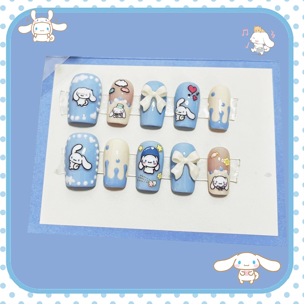 

Накладные ногти Cinnamoroll Sanrioed Kawaii аниме съемные милые накладные ногти готовые продукты ногти прекрасный подарок для девушек