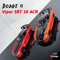 bburago 124 dodge viper srt 10 acr performante sports car simulation alloy car model collect gifts toy