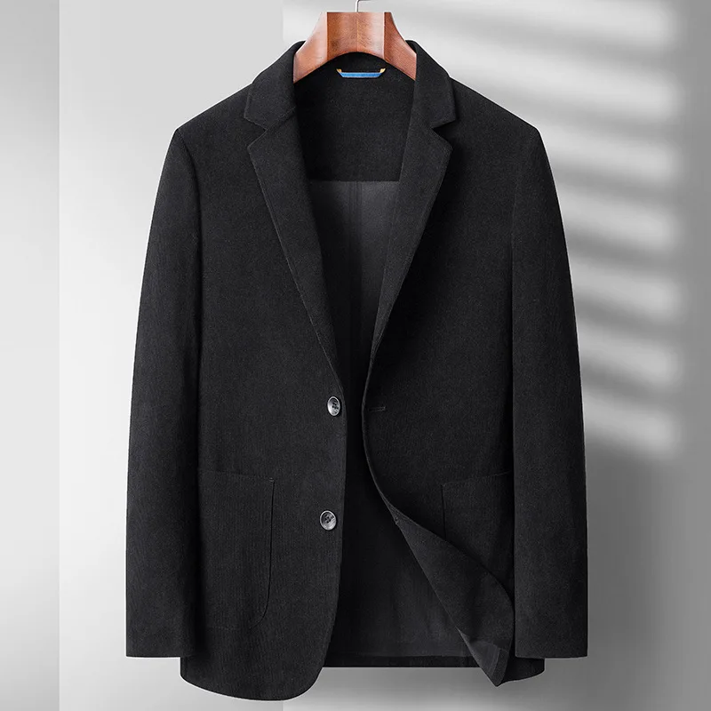 

Men Button Up Black Suit Blazer Plus Size Xxxl Autumn Quality Business Office Wear Vintage Brown Corduroy Suit Jacket Male