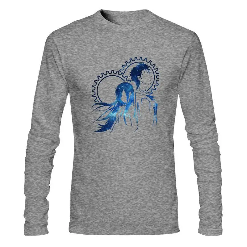 

Мужская одежда, новинка, Мужская футболка Okabe и Kurisu Steins Gate, модная повседневная футболка