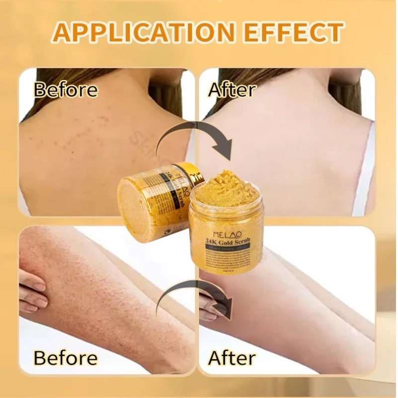 Скраб MELAO из 24-каратного золота скраб для отшелушивания лица и тела очищающее