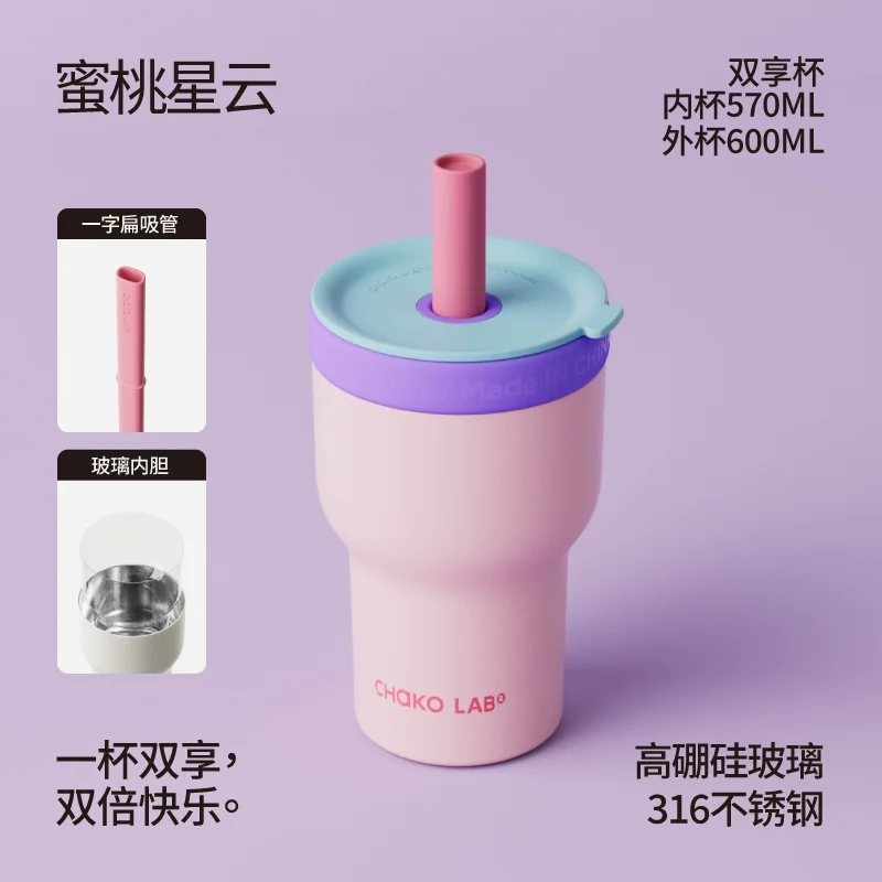 

Chakolab большая емкость, холодная изоляционная чашка, стеклянная чашка для воды из нержавеющей стали, кофейная чашка, одна крышка, двойной напиток, автомобиль, подарок для кемпинга