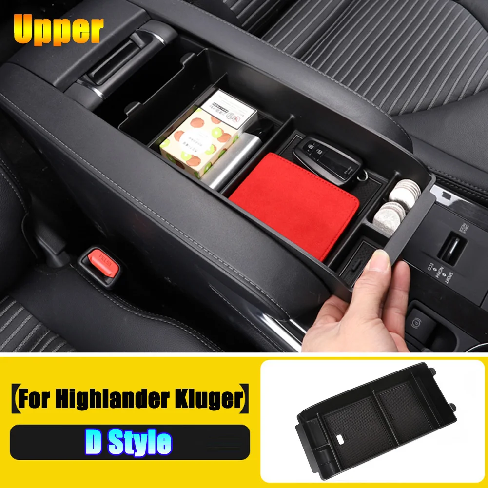 

Для Toyota Highlander Kluger XU70 2021-2025 Автомобильный центральный подлокотник, средний вниз, ящик для хранения, органайзер, держатель для лотка