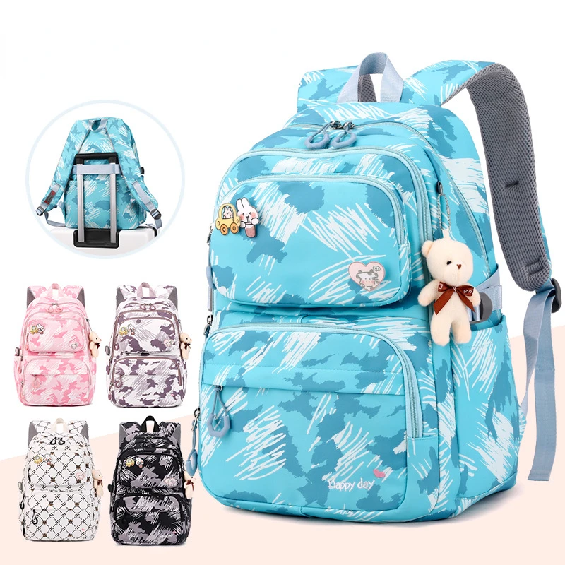 

waterproof Children School Bags Girls Orthopedic School Backpack set schoolbag Kids book bas princess Knapsack Mochila Infantil