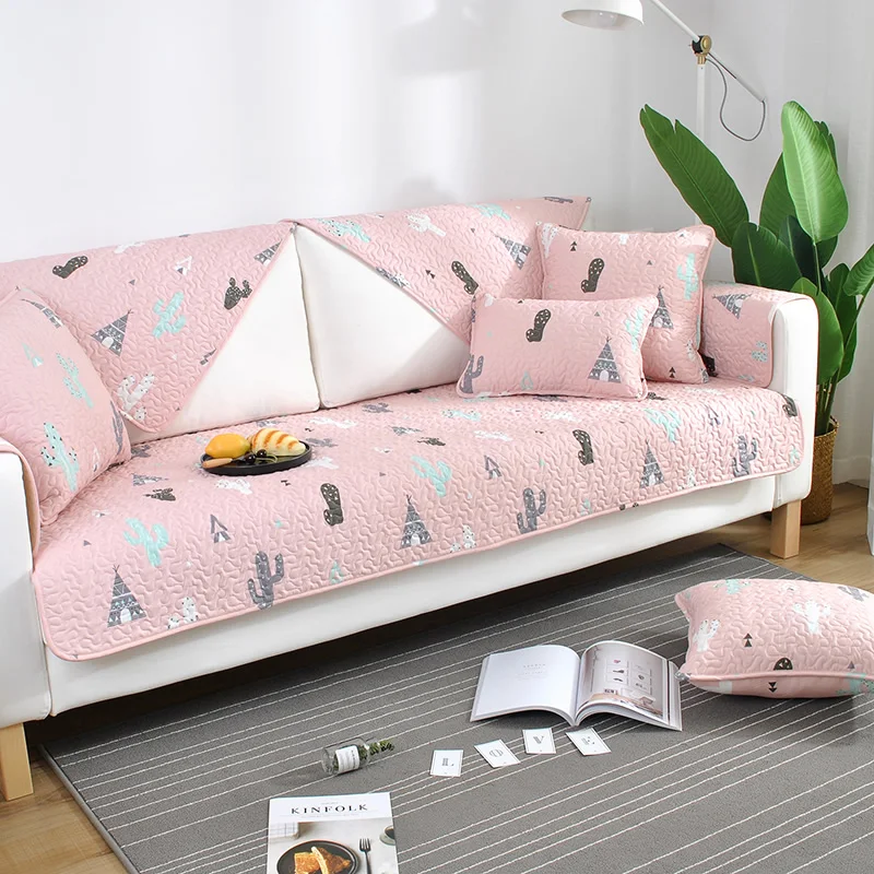 

New Home Decorative Sofa Cover/ Sofa Towel Quilting Cotton Back Anti-slip For living room Sofa Protector 70cm Width