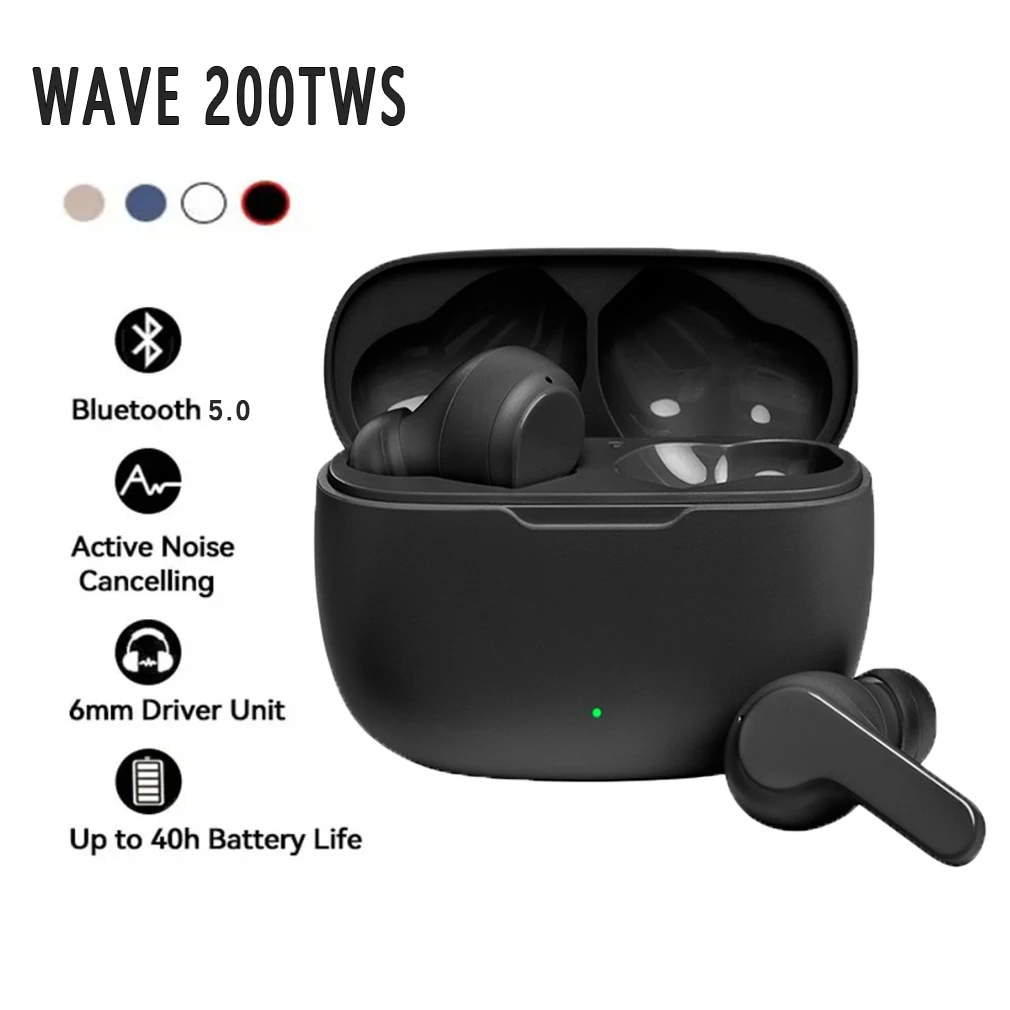 

XLJBL W200TWS Bluetooth 5.0 Earphones Wave200TWS True Wireless TWS Stereo Earbuds Deep Bass Sound Headphones Sports Headsets Mic