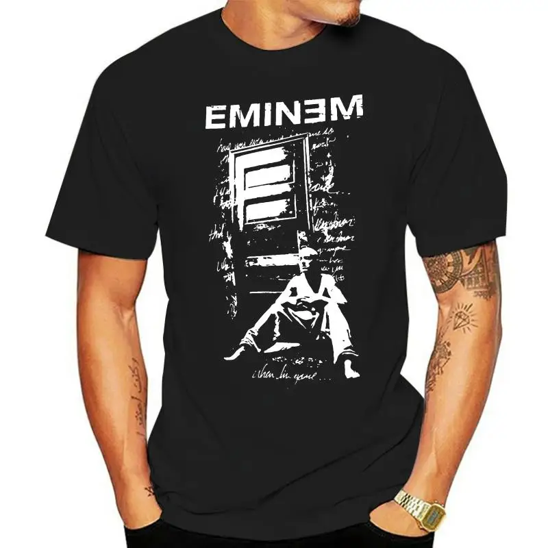 Мужская футболка Eminem популярные повседневные мужские футболки с круглым вырезом