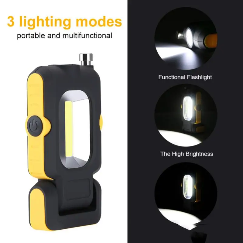 

Outdoor Strong Magnet COB LED Flashlight Work Light Car Light Cob Emergency Lamp Magnet Torch LampHand-held Maintenance Light QM