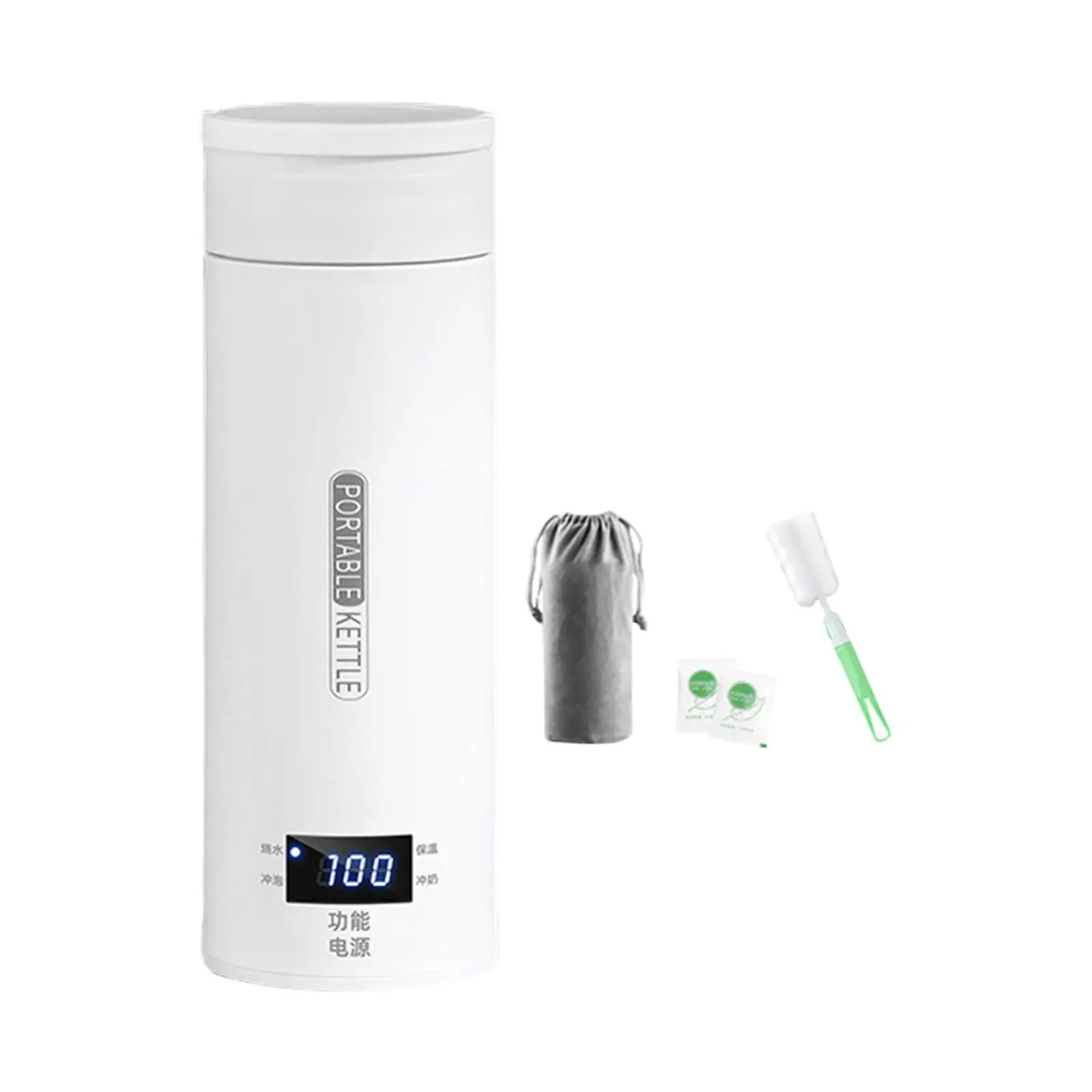 Портативный электрический чайник с подогревом 4 регулируемых складки из