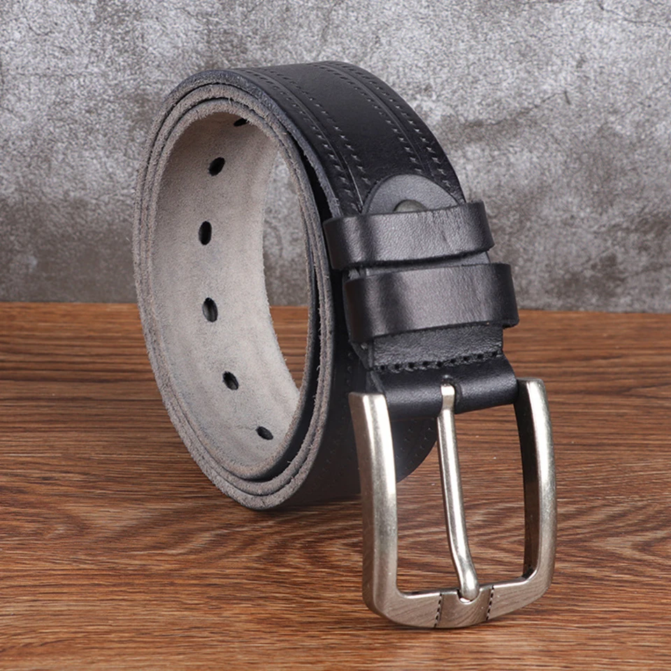 High Quality Winter Wide Waist Cover Korean Youth Men'S Needle Buckle Belt Leather Designer Personalized Versatile Belt A3106