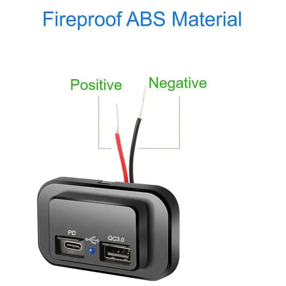 Двойное USB автомобильное зарядное устройство 3.1A 4.8A розетка для зарядки 12V/24V для мотоцикла, кемпера, грузовика, вседорожника, лодки и дома.
