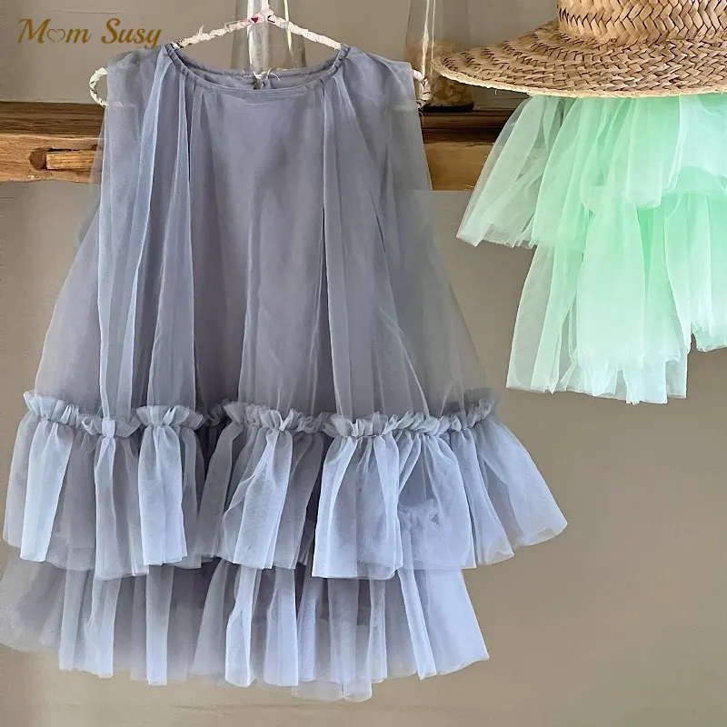 

Fashion Baby Girl Princess Tutu Layered Dress Sleeveless Child Cake Tulle Vestido Party Birthday Ball Gown Baby Clothes 1-7Y