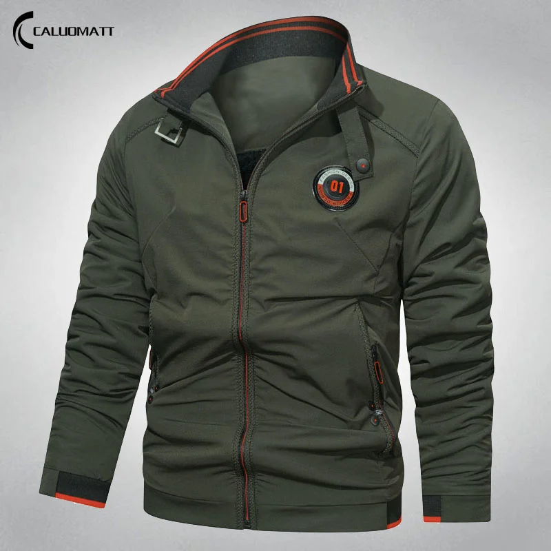 

Casual Bomber Fashion Jacket Men Windbreaker Men's Jackets 2023 Spring Autumn New Hot Outwear Stand Slim Fit Military Mens Coat