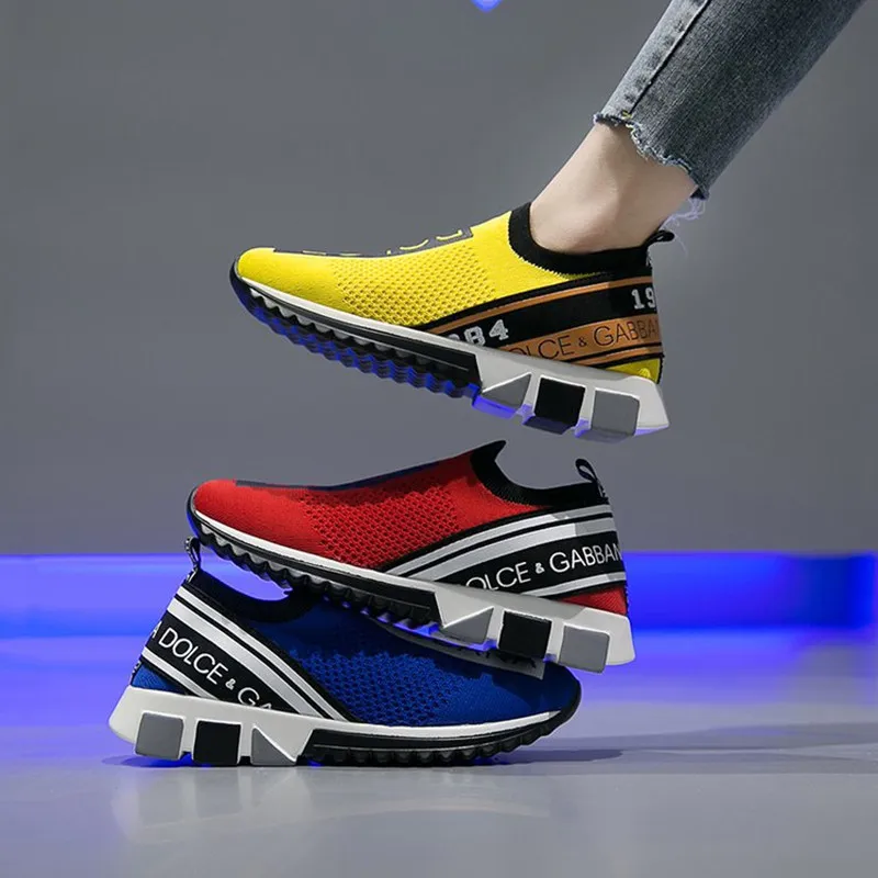 

Breathable Casual Shoes Mesh Large Size Platform Sneaker Stretch Sports Women's Shoe Lightweight Running Shoes For Men Sneakers