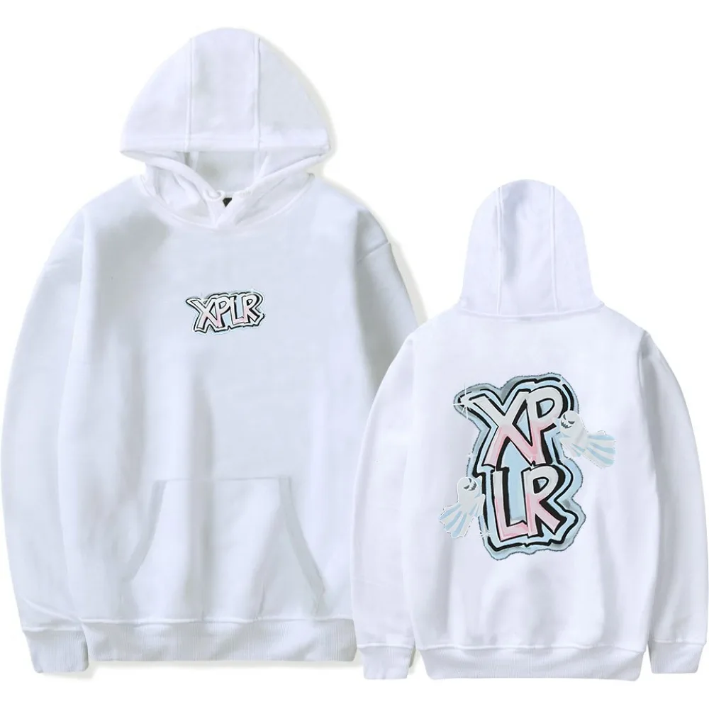 XPLR толстовки модные с буквенным принтом призрака граффити Sam And Colby Merch для мужчин