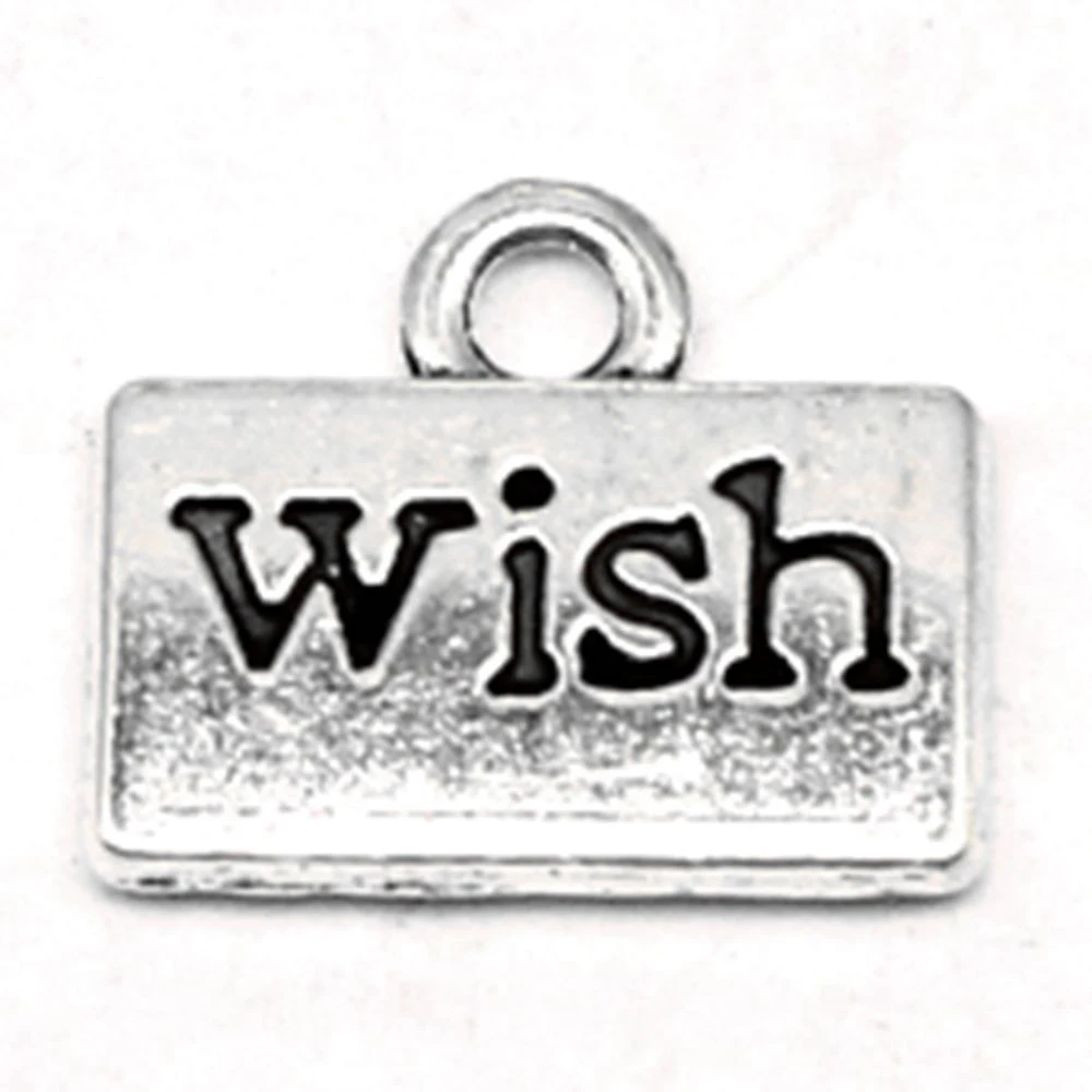 

Word Sign Charm For Making Jewelry Diy Finding 100pcs 11x12mm