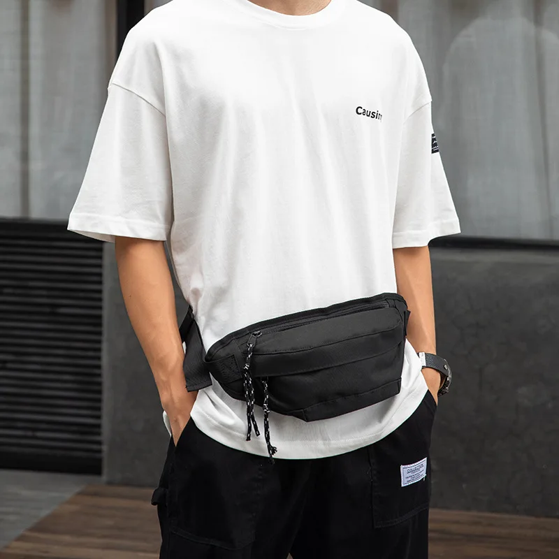 Men's Ins Fashion  Sports Student Shoulder Bag Leisure Nylon  Crossbody Bag Chest Bag