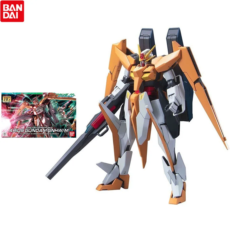 

Bandai Gundam Model Kit Anime Figure HG 050 1/144 GN-007 Arios GNHW/M Genuine Gunpla Model Action Toy Figure Toys for Children