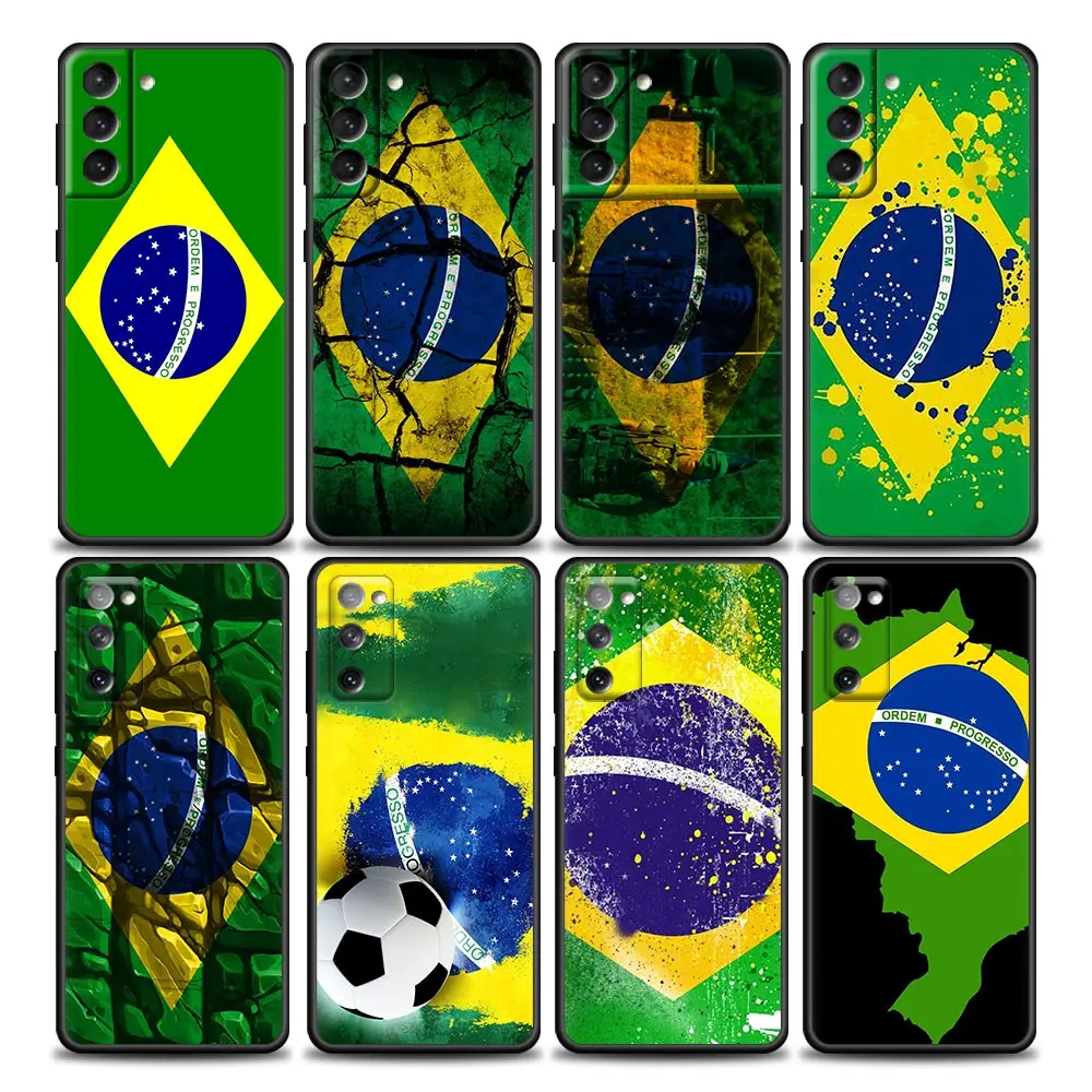 

Funda Phone Case for Samsung Galaxy S22 S8 S9 S10 Lite S10e S21 S20 FE Plus Ultra 4G 5G Case Coque Capa National Flag Of Brazil