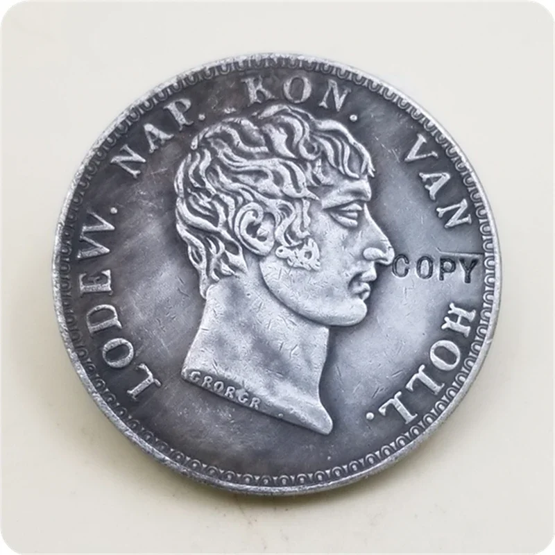 1808 180 Нидерландов 1 простуден Лодель Наполеон КОПИЯ МОНЕТА карманные монеты