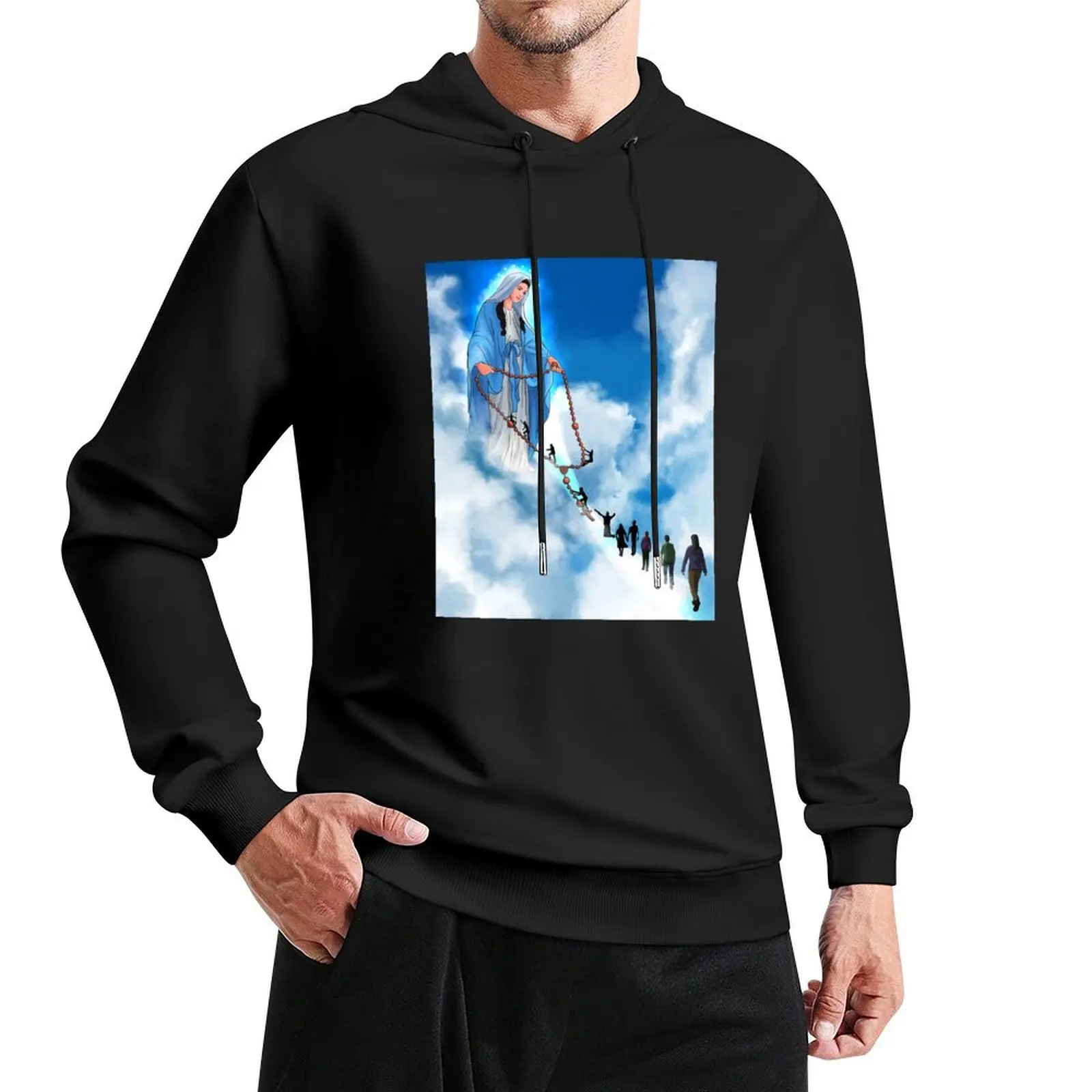 Virgin Mary Catholic Church Santa Inmaculada Maria Virgen Catolica Pullover Hoodie men wear fashion mens hoodie