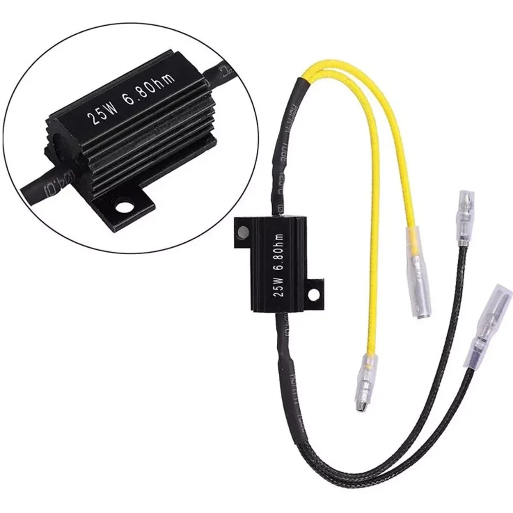 

2PCS Motorccle Led Turn Signal Lamp Load Decoding Resistor Emergency LED Light Repair 25W 6.8Ω Accessories