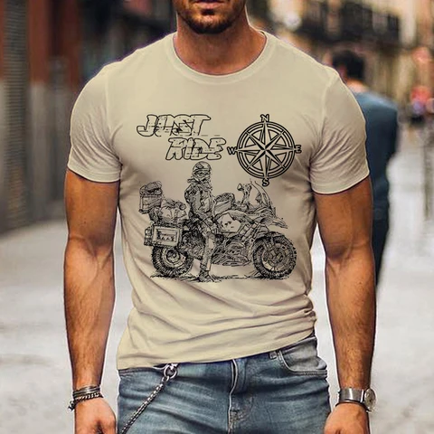 WGTD WISH мужская футболка полиэстер Just Ride Motorcycle GS Adventure с компасом