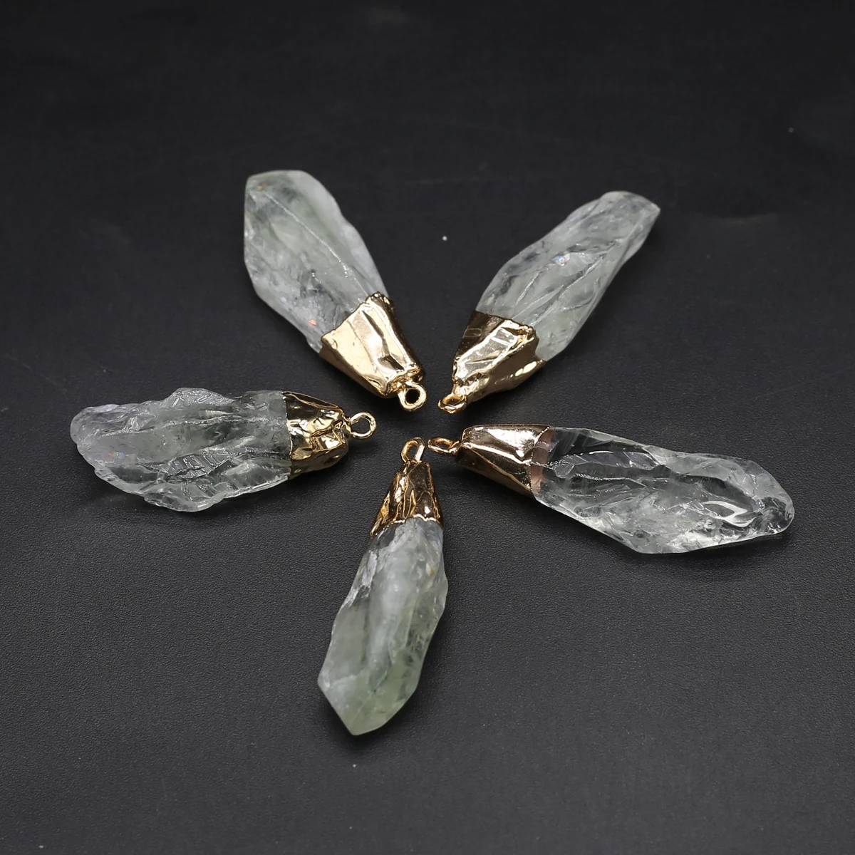 

Natural Stone Crystal Pendants Reiki Heal Pendulum Crystal Charms for Fashion Jewelry Making Women Necklace Earring Gifts