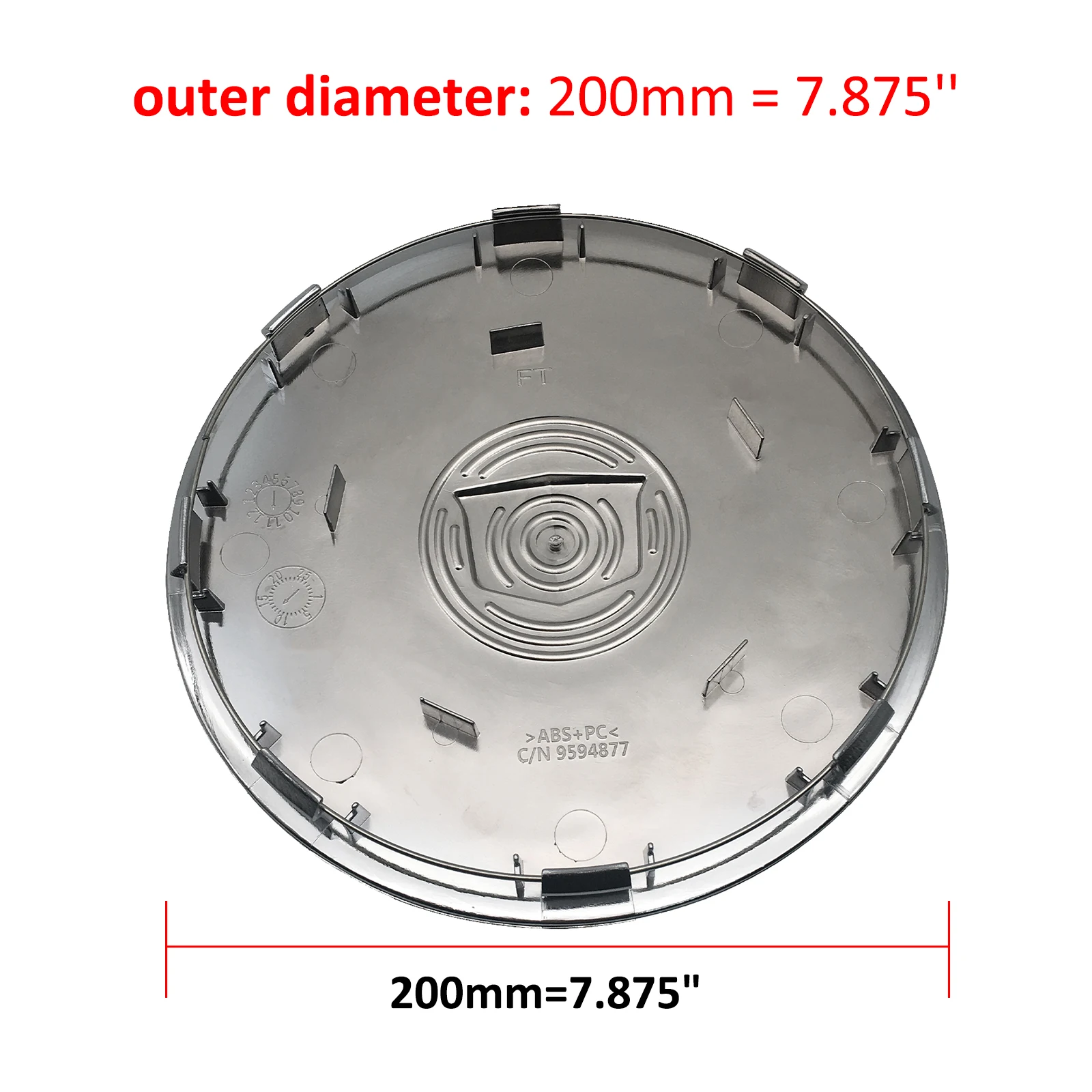1 шт. хромированная крышка для обода автомобиля из АБС-пластика 7 875 дюйма