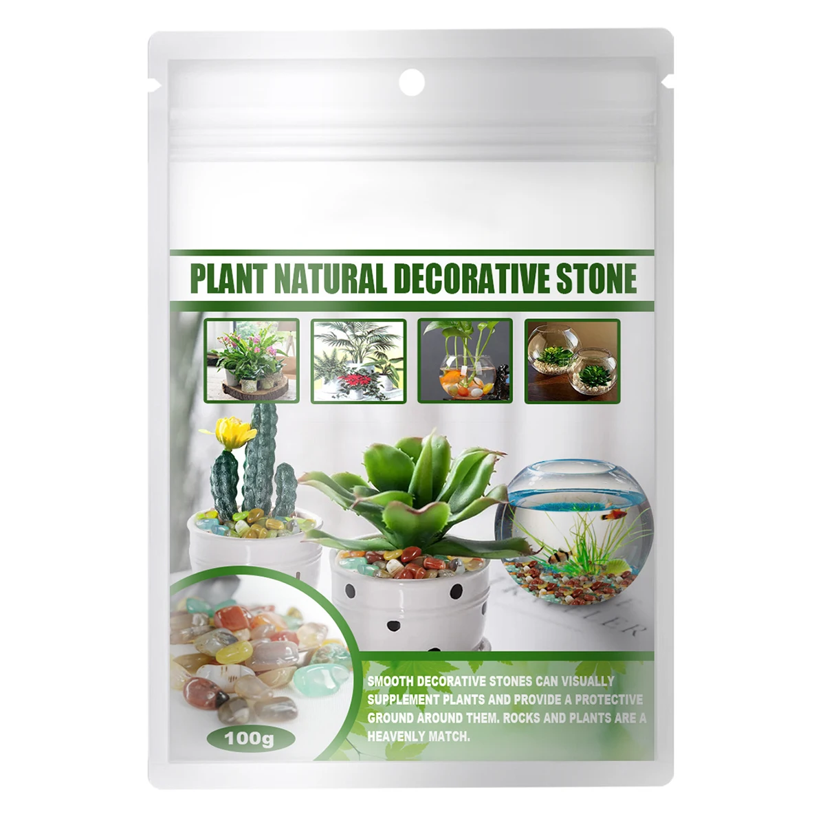 

Галька для растений 3,5 унции, декоративные растительные камни, экологически чистые многофункциональные полированные камни для растений, гл...