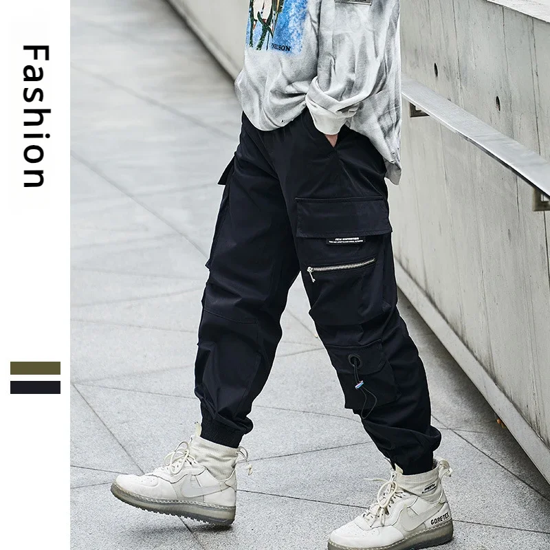 Брюки-карго мужские тактические уличные штаны в стиле милитари много карманов