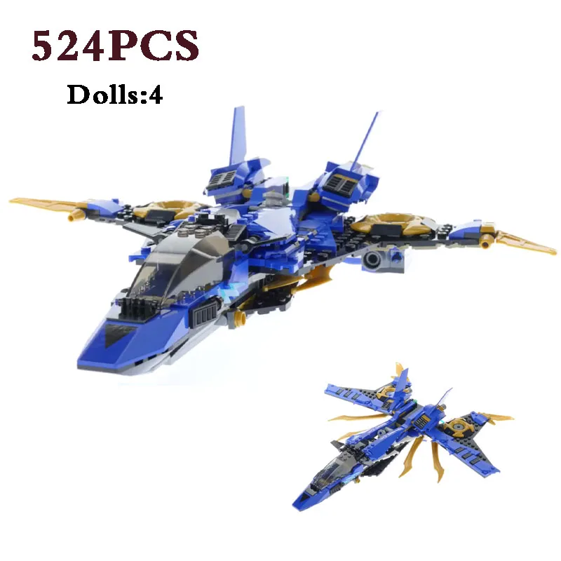 

524pcs Thunderbolt Jay Storm Fighter Jet Aircraft Snake 06096 Building Block Set Brick Compatible 70668 Model Christmas Present