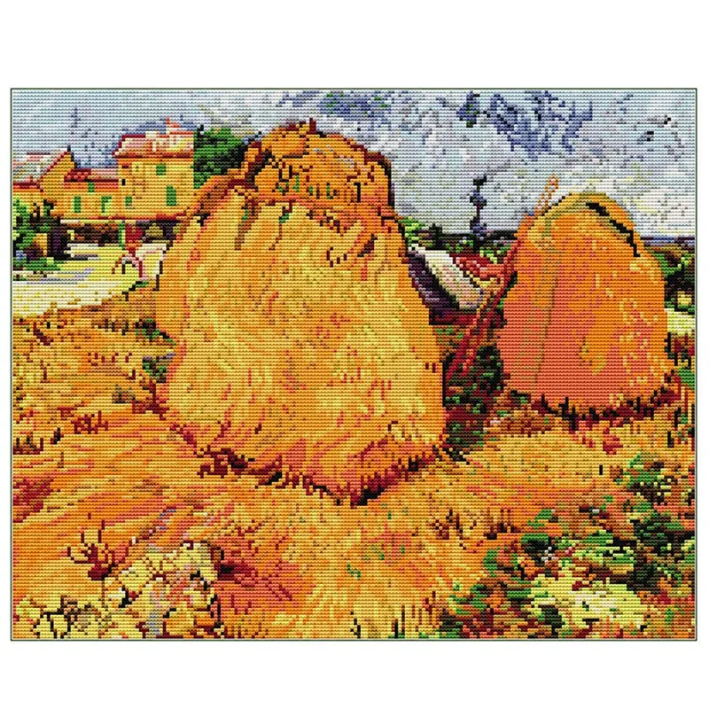 

Embroidery Starter Kits For Beginners Cross Stitch Stamped DIY Kits Fabric Crafts Patterns - Haystacks In Provence