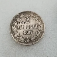 finland 1867 2 markka silver plated commemorative collector coin gift lucky challenge coin copy coin
