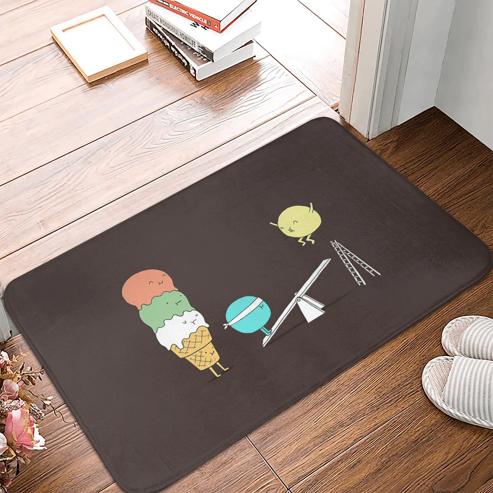 

Мультяшный кухонный коврик с чашкой для мороженого, нескользящий Домашний напольный коврик, комнатный коврик для ванной, ковер для гостино...